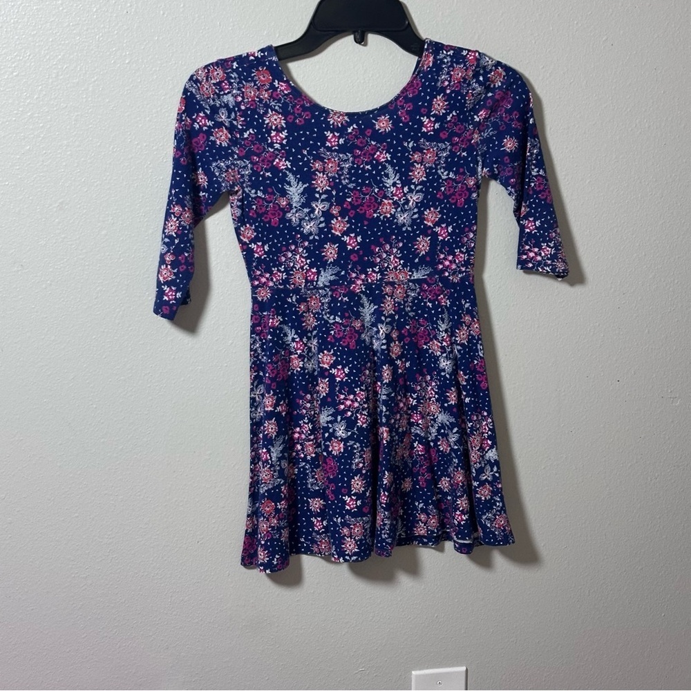 Old‎ navy Kids Floral Blue girls dress size M(8)